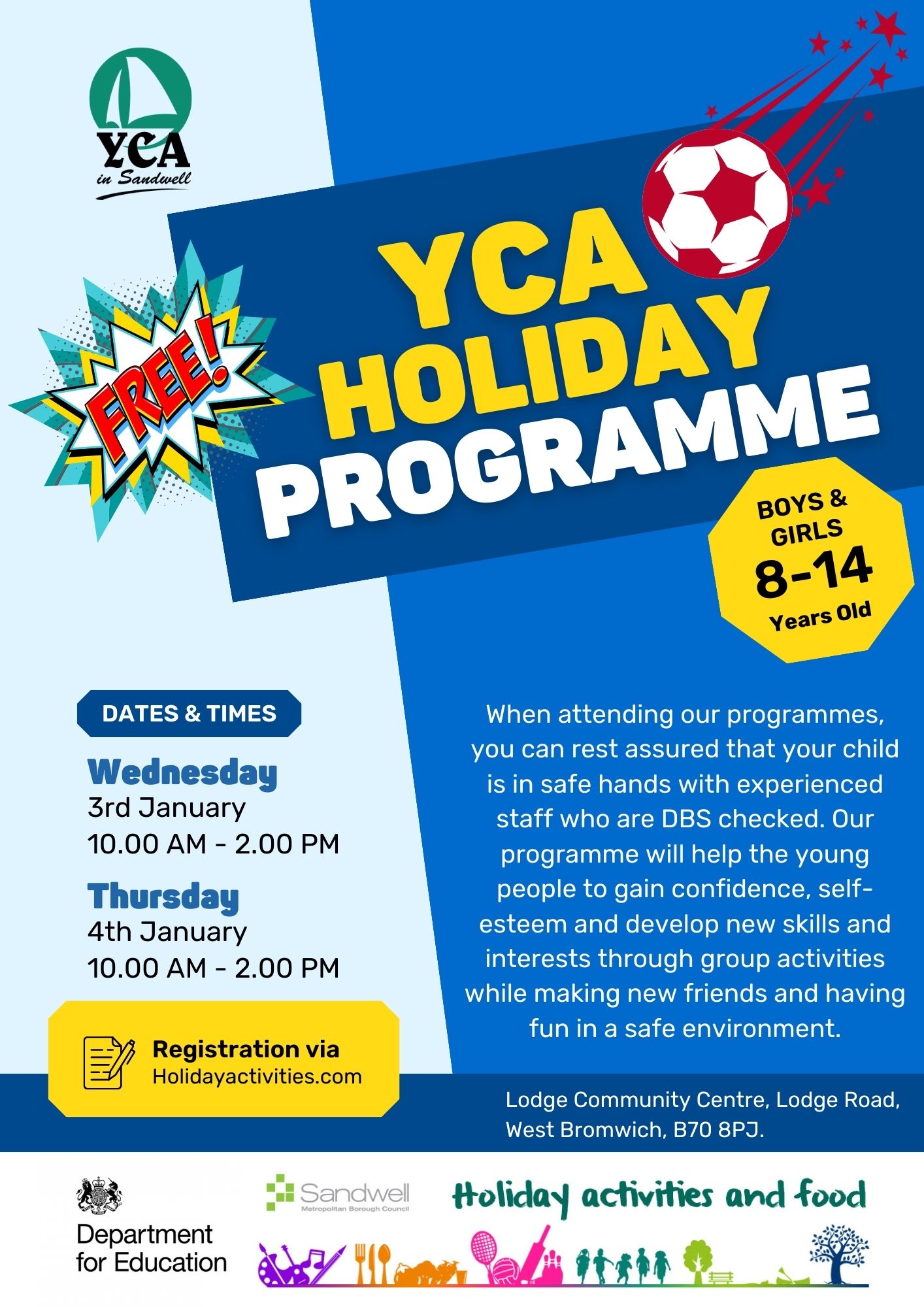 YCA Holiday Programme 2024 YCA Sandwell